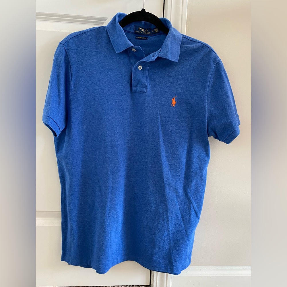 Ralph Lauren Blue Slim Fit Polo Shirt